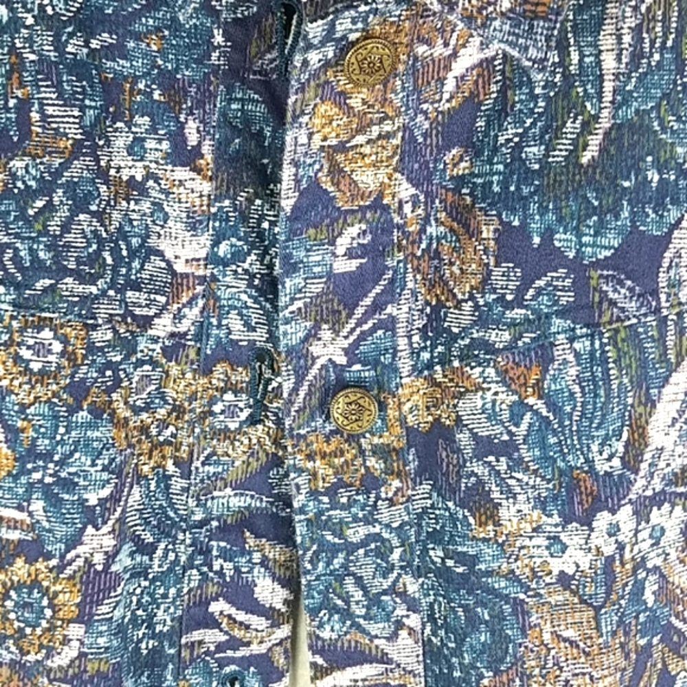 Westbound, Vintage Blue Tapestry Jacket, Sz PS - Picture 5 of 7